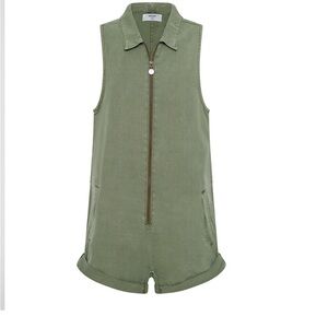 NWT One Teaspoon SUPER KHAKI MINI BRAXTON OVERALLS